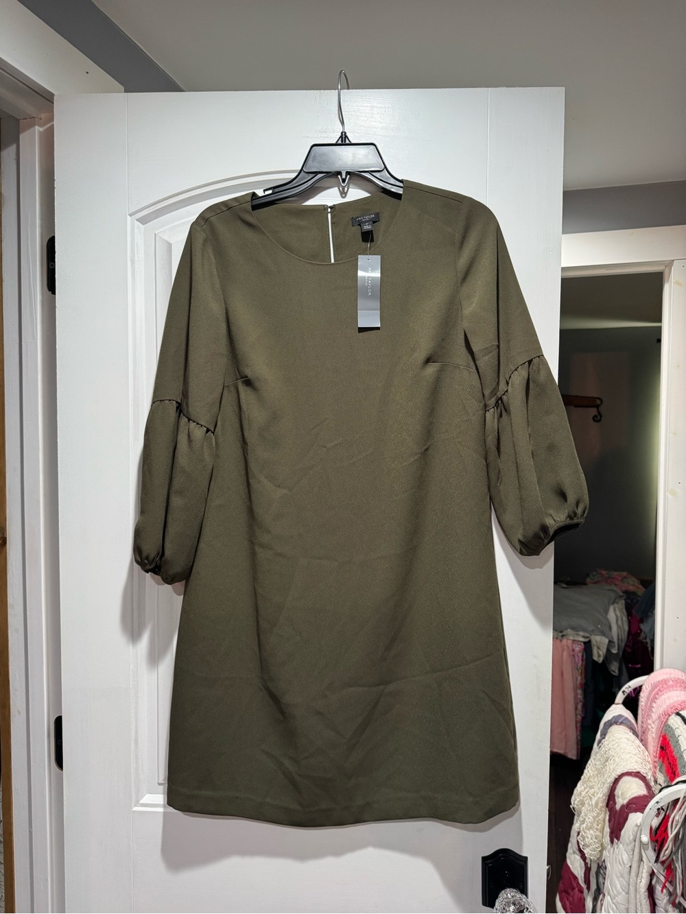 Ann Taylor Olive Green Dress